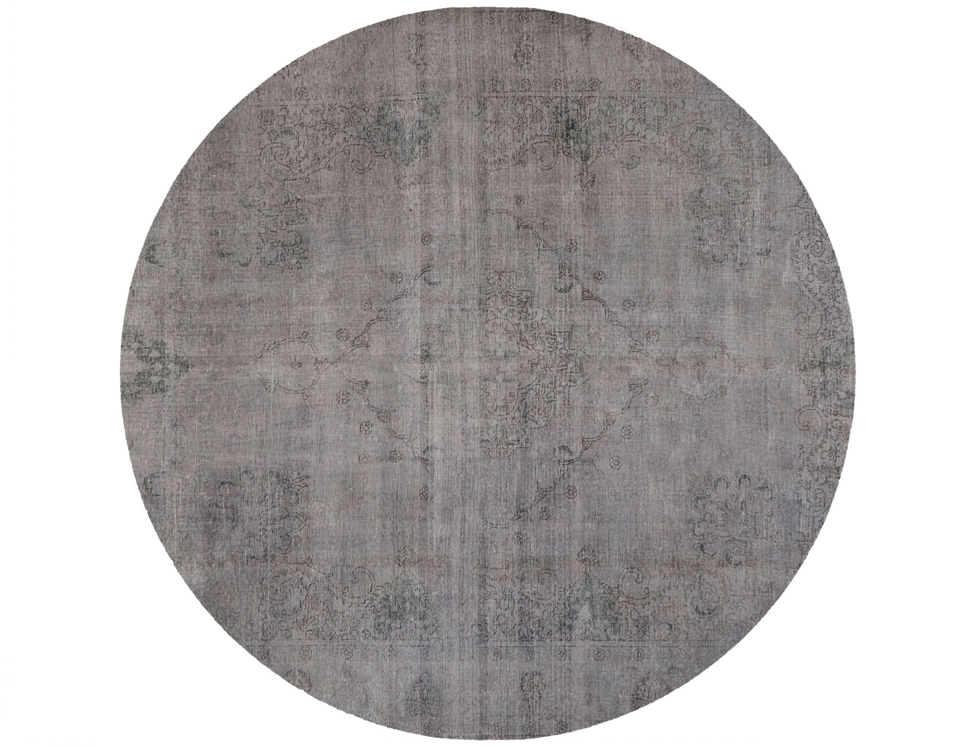 Rund  Vintage Teppich  grau <br/>278 x 278 cm