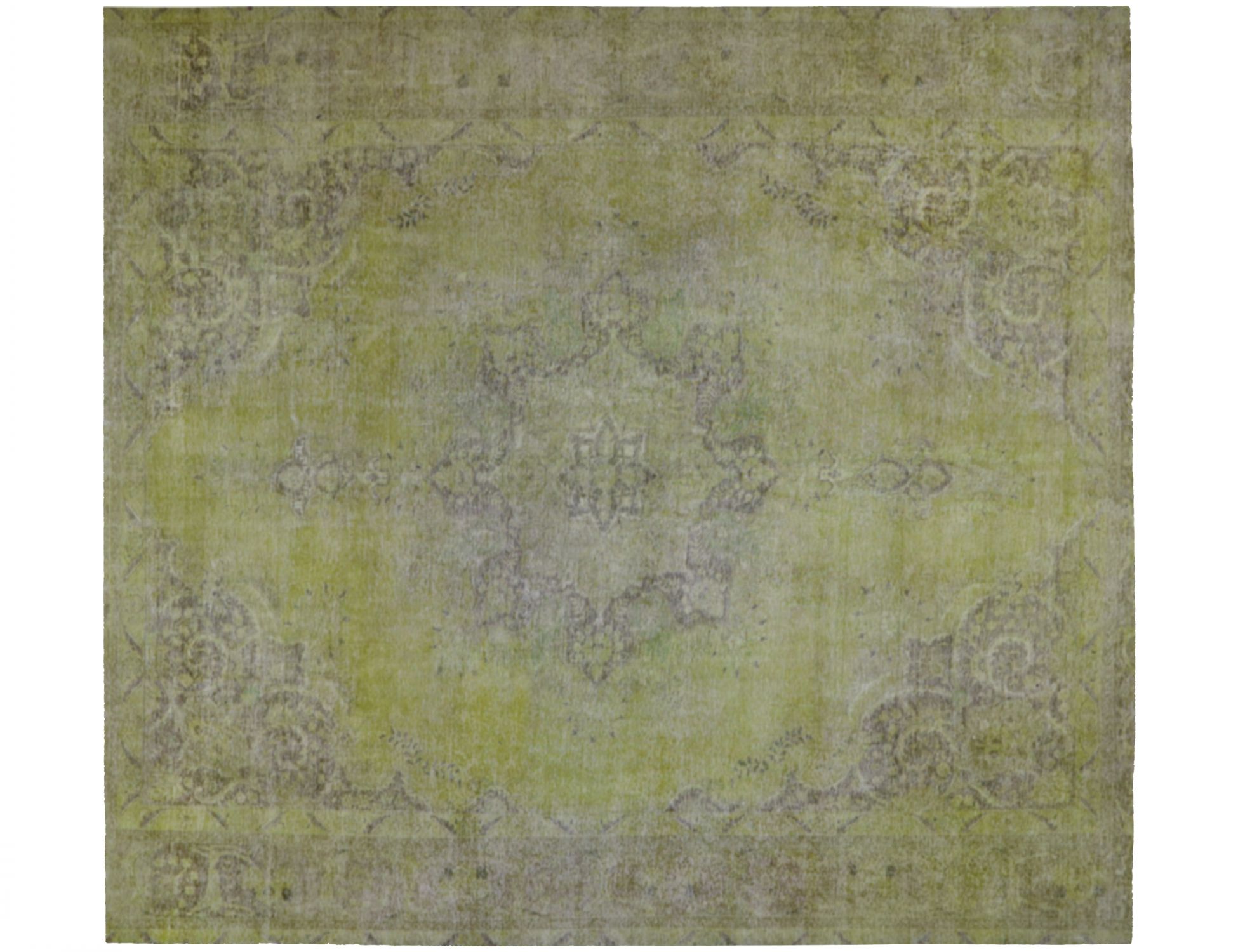 Tappeto vintage persiano  giallo <br/>274 x 274 cm