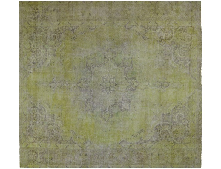 Geel Perzië Perzisch Vintage Tapijt 274 x 274 cm