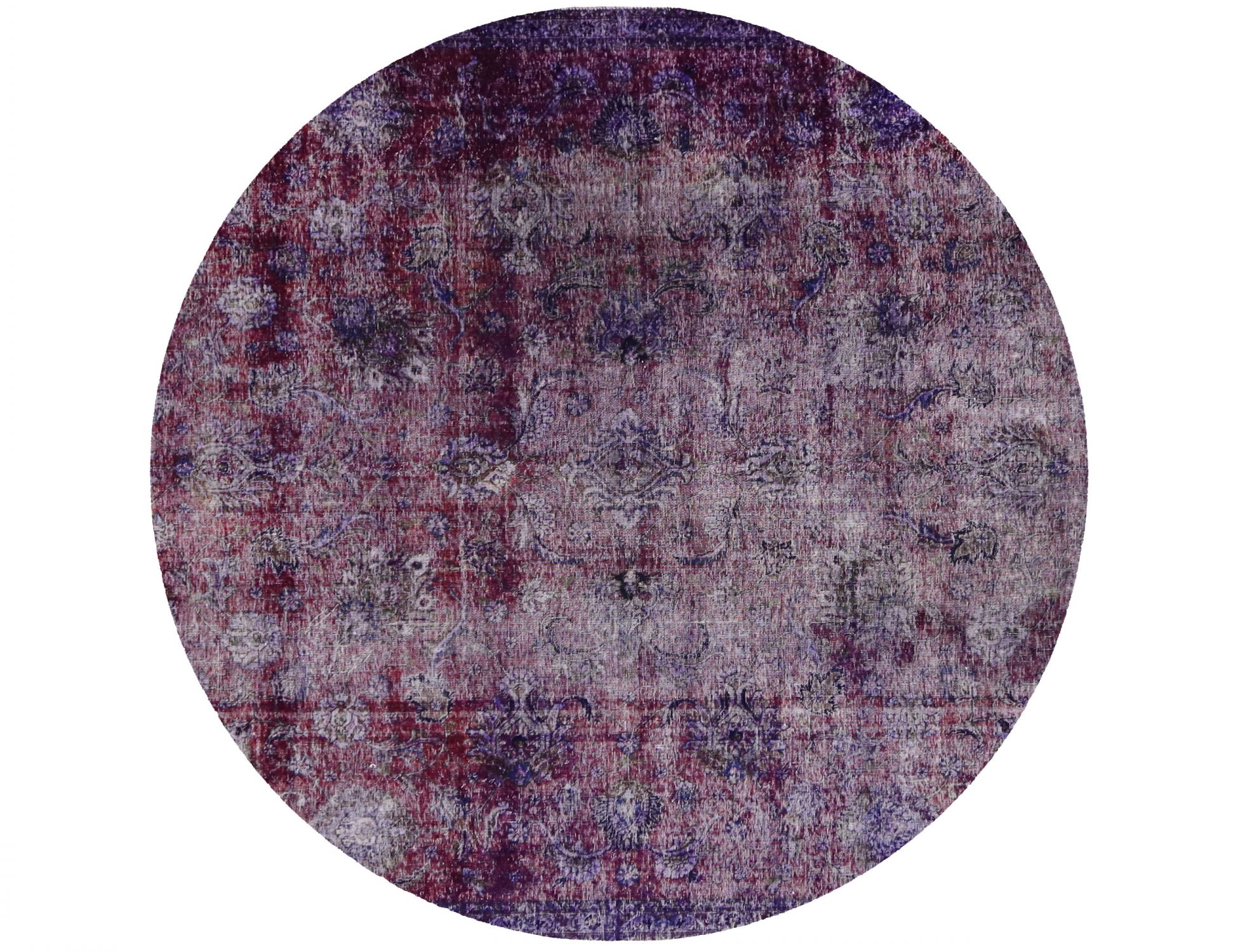 Rund  Vintage Teppich  lila <br/>256 x 256 cm