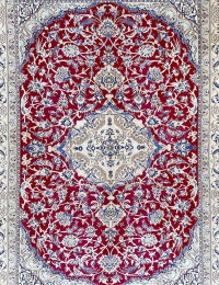 Röda Persien Persisk matta Naein  340 x 202 cm