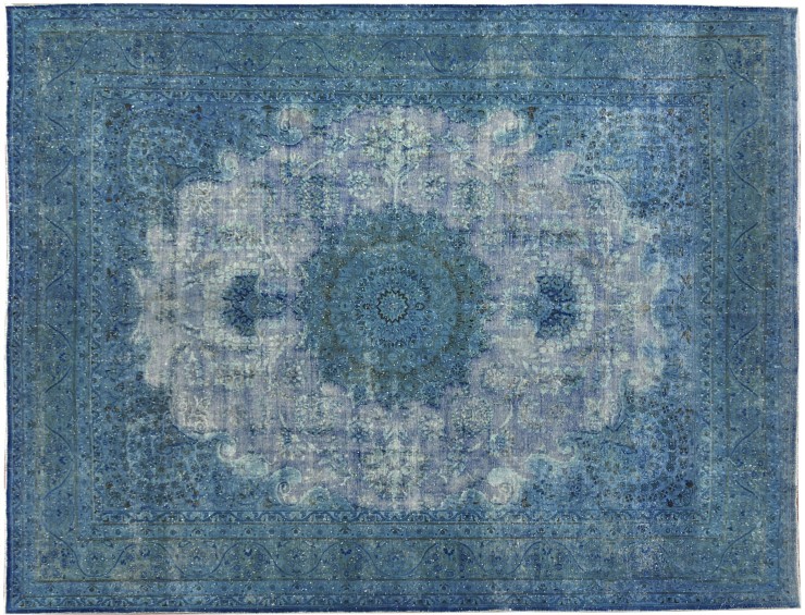 Turquoise Persan Tapis Persan vintage  390 x 305 cm