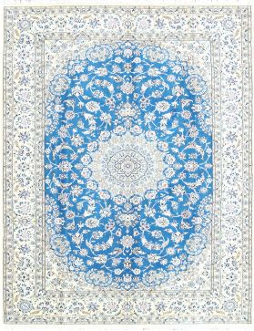 Persian Nain Rug 308 x 200 blue