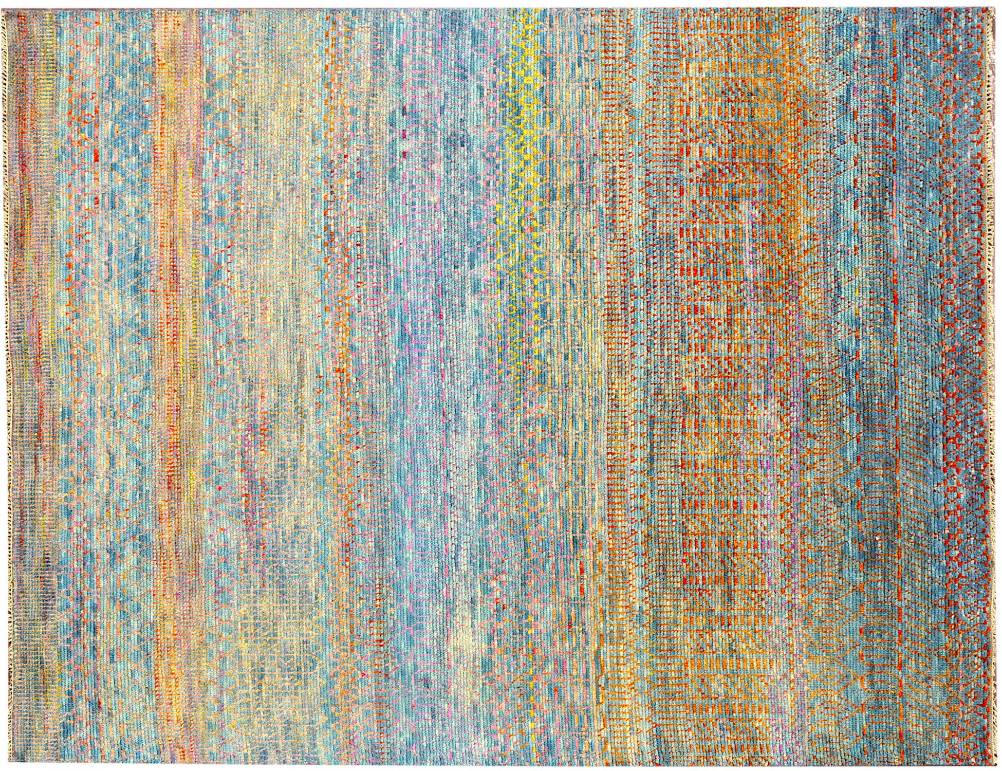 Taj Wolle & Seide  blau <br/>318 x 247 cm