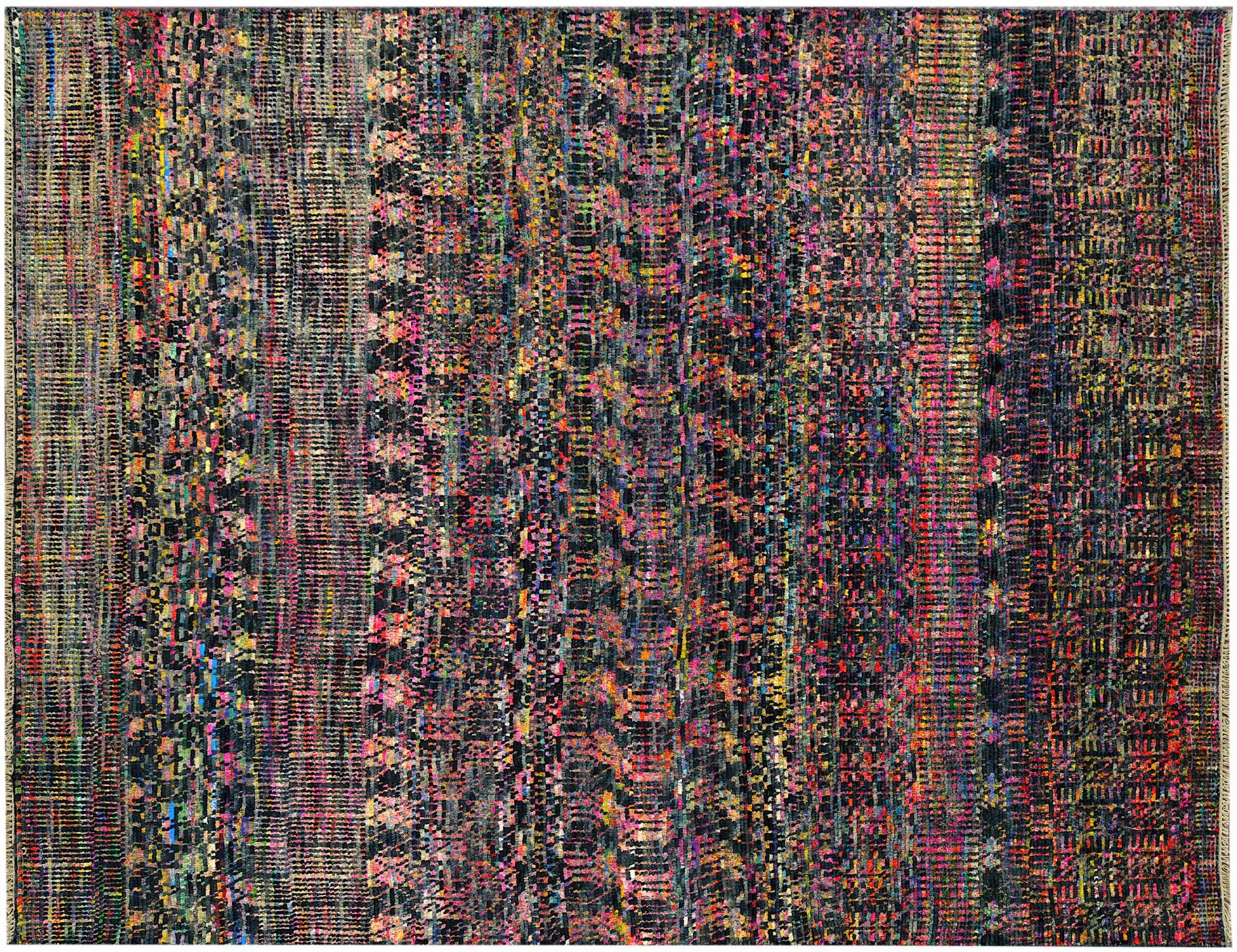 Taj Wolle & Seide  schwarz <br/>302 x 240 cm