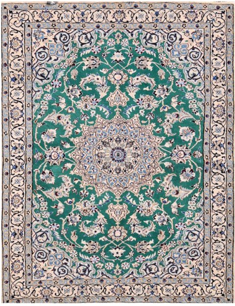 Beige Persien Persisk matta Naein  167 x 116 cm