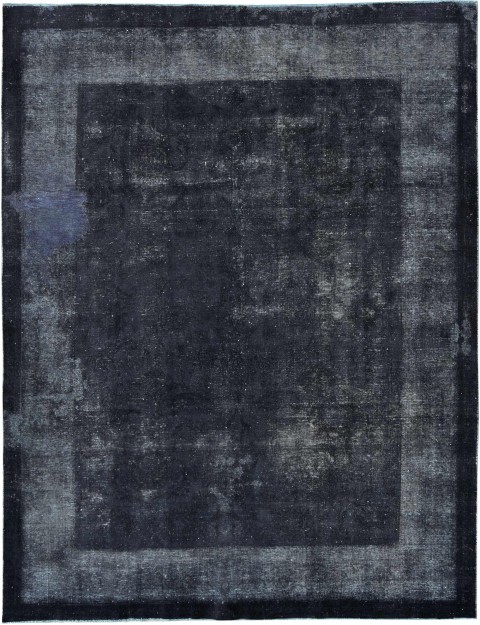 Schwarz Persien Persischer Vintage Teppich 388 x 290 cm
