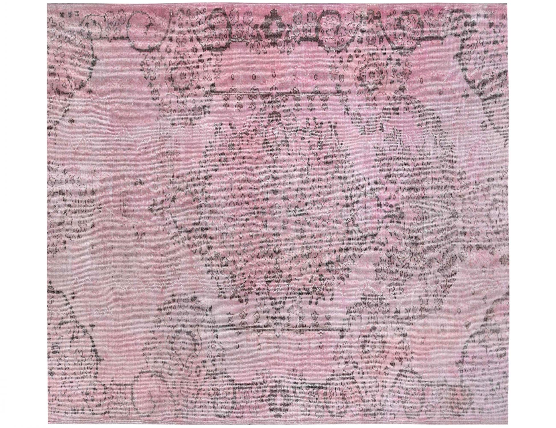 Quadrat Vintage Teppich  rosa <br/>177 x 177 cm