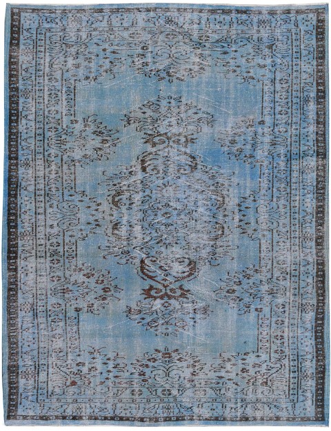 Blau Türkei Vintage Teppich 284 x 178 cm