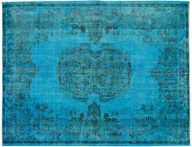 Azul Turquía Alfombra Vintage  290 x 184 cm