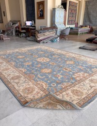 Bleu Afghanistan Tapis Kazak  413 x 305 cm