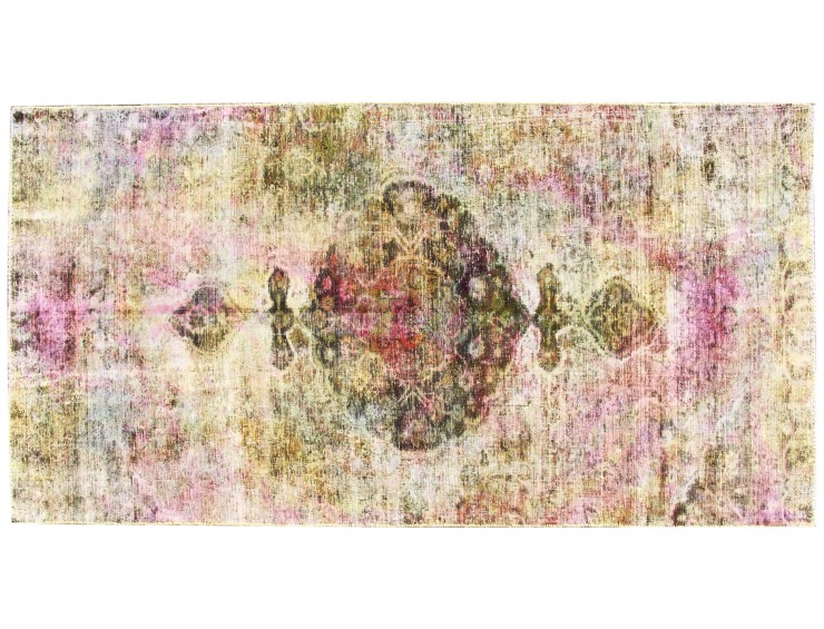 Multifarvet Persien Vintagetæppe 310 x 127 cm