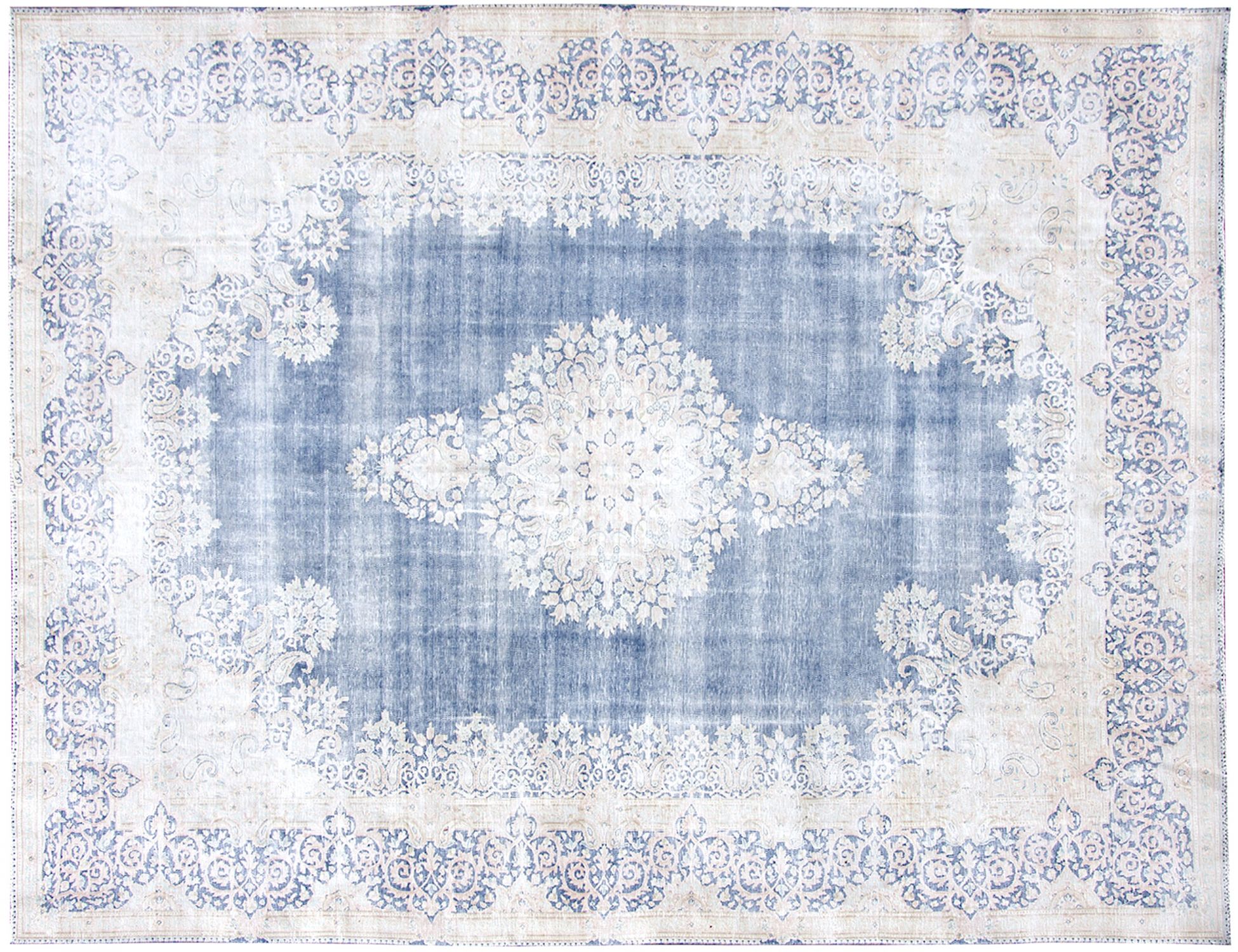 Persisk vintage matta  blå <br/>399 x 282 cm