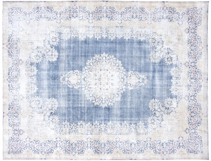 Blå Persien Persisk Vintagetæppe  399 x 282 cm