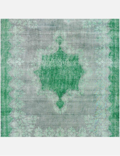 Grün Persien Persischer Vintage Teppich 228 x 228 cm