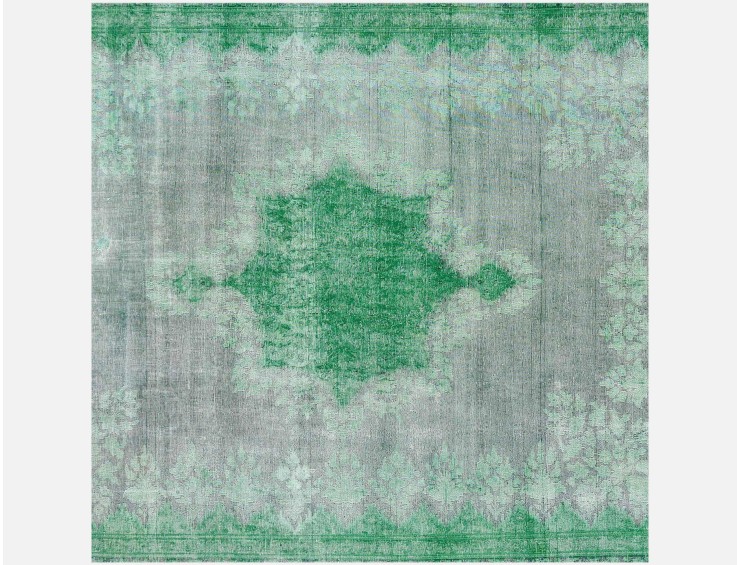 Vert Persan Tapis Persan vintage 228 x 228 cm