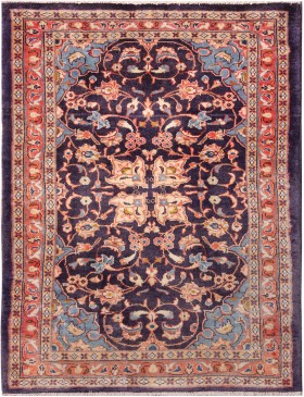 Blau Persien Farahan Teppich  133 x 90 cm
