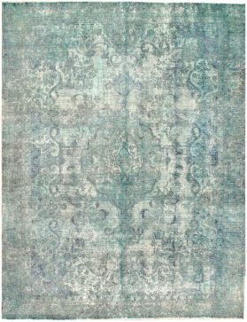 Persischer Vintage Teppich 355 x 267 türkis