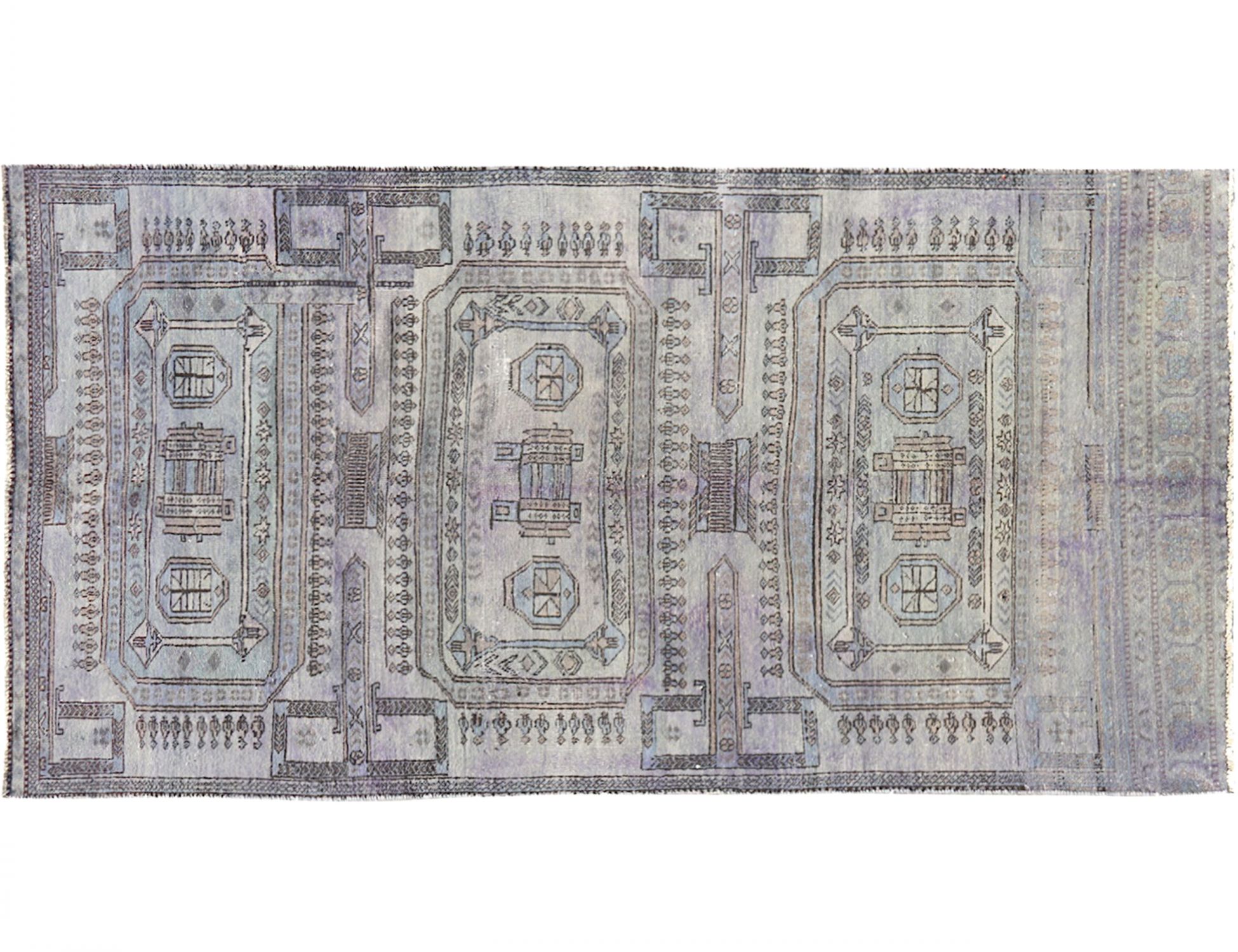 Vintage Tapijt  grijs <br/>280 x 150 cm