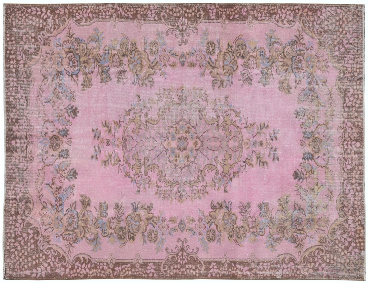 Rosa Türkei Vintage Teppich 272 x 180 cm