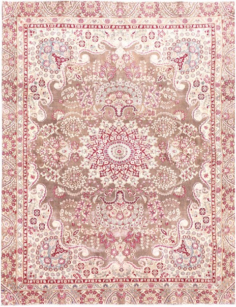 Beige Persien Persischer Vintage Teppich 353 x 247 cm