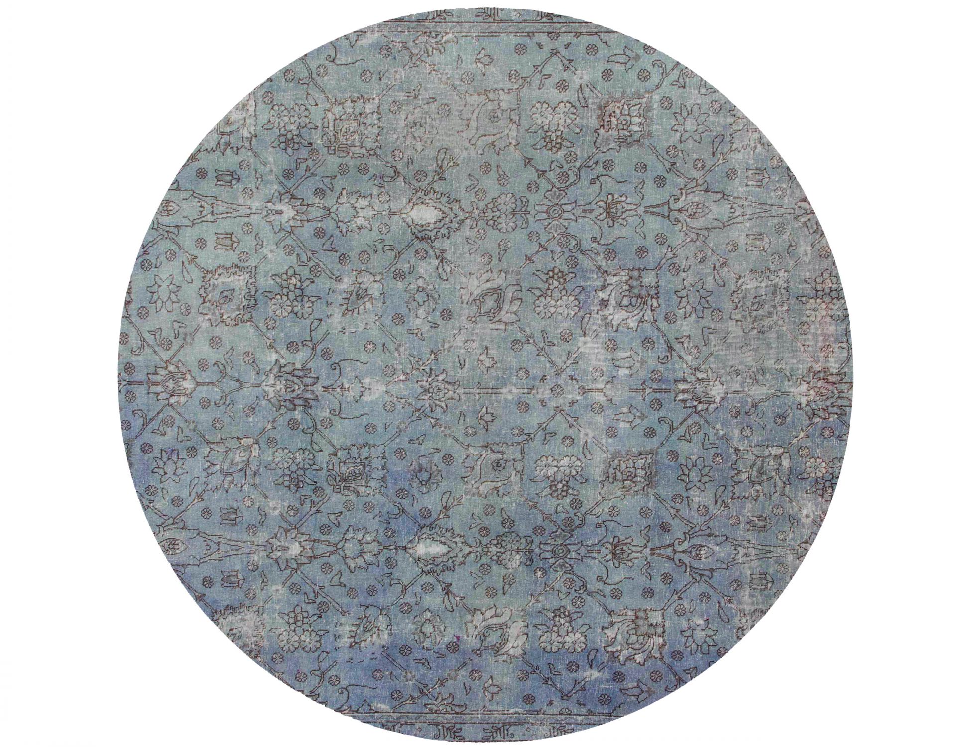 Tapis Persan vintage  bleu <br/>223 x 223 cm