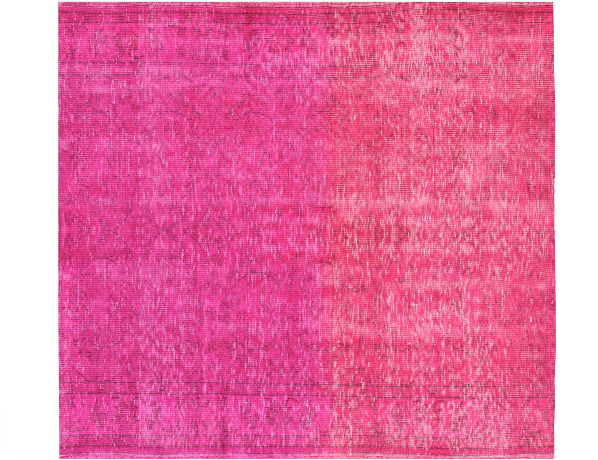 Vintage Teppich  rosa <br/>147 x 147 cm