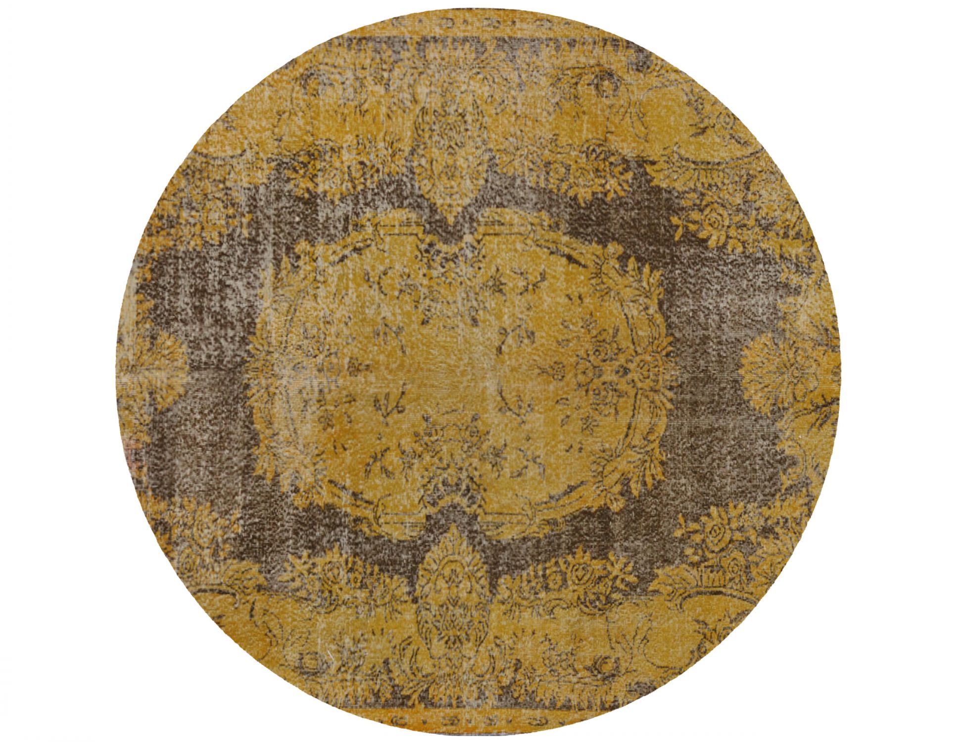 Tappeto Vintage  giallo <br/>197 x 197 cm