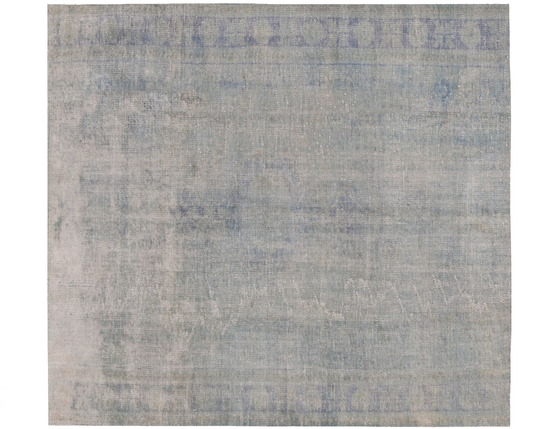 Quadrat Vintage Teppich  blau <br/>185 x 185 cm