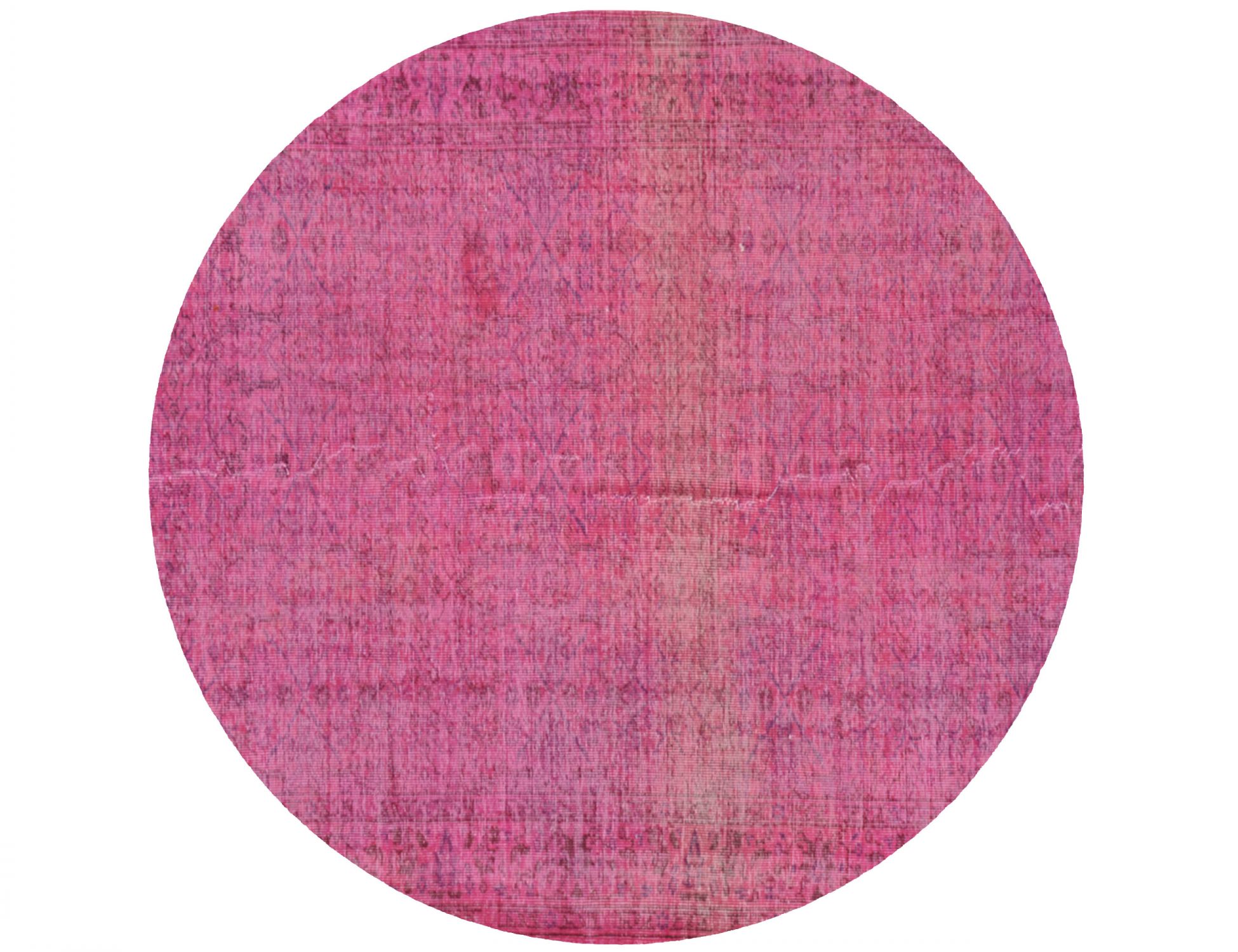 Rund Vintage Teppich  rosa <br/>161 x 161 cm