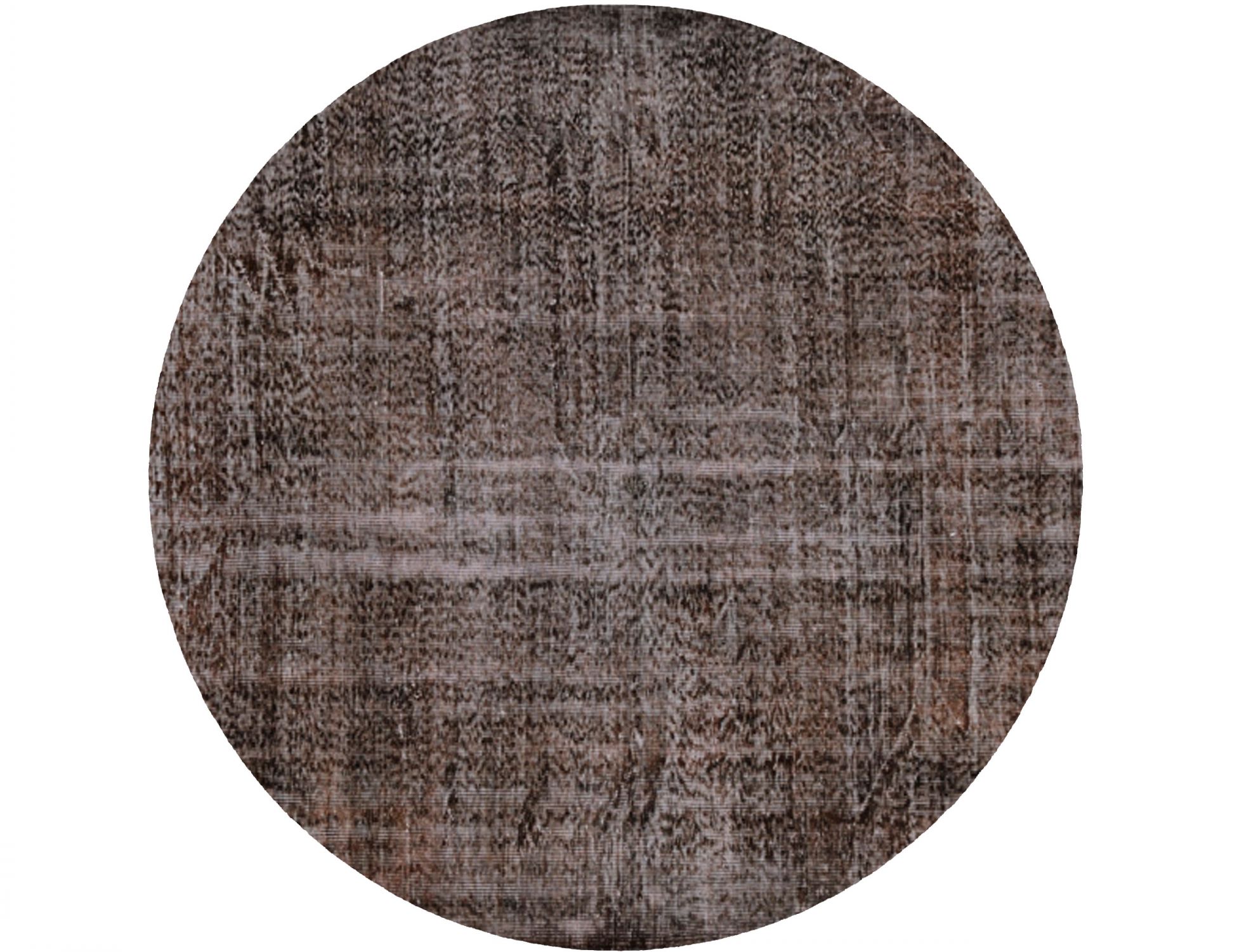 Rund Vintage Teppich  braun <br/>182 x 182 cm