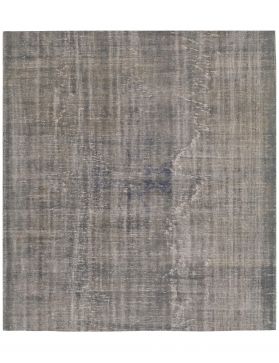 vintage teppich türkis  192 X 192 grau
