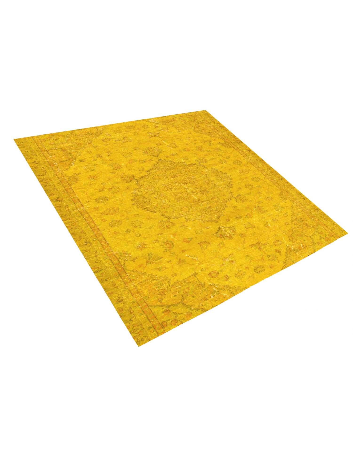 Vintage Teppich  gelb <br/>176 x 176 cm