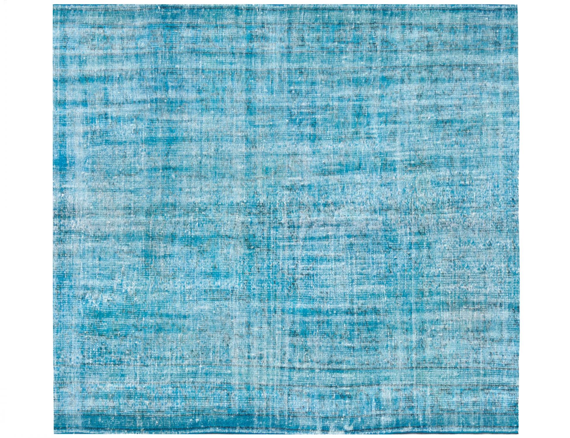Quadrat Vintage Teppich  blau <br/>168 x 168 cm
