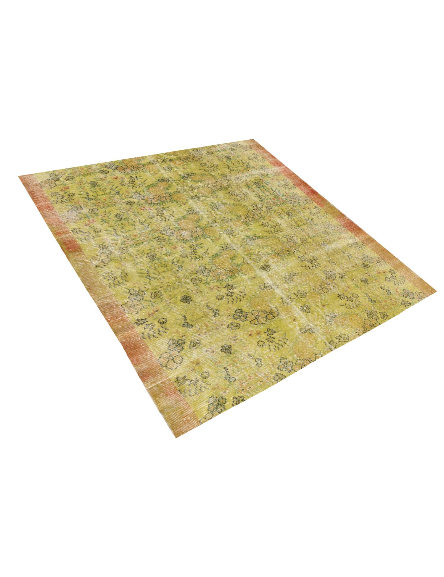 Vintage Teppich  grün <br/>162 x 162 cm