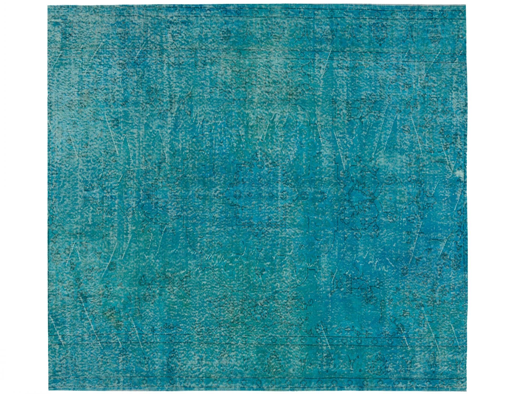 Tappeto Vintage  turchese <br/>194 x 194 cm