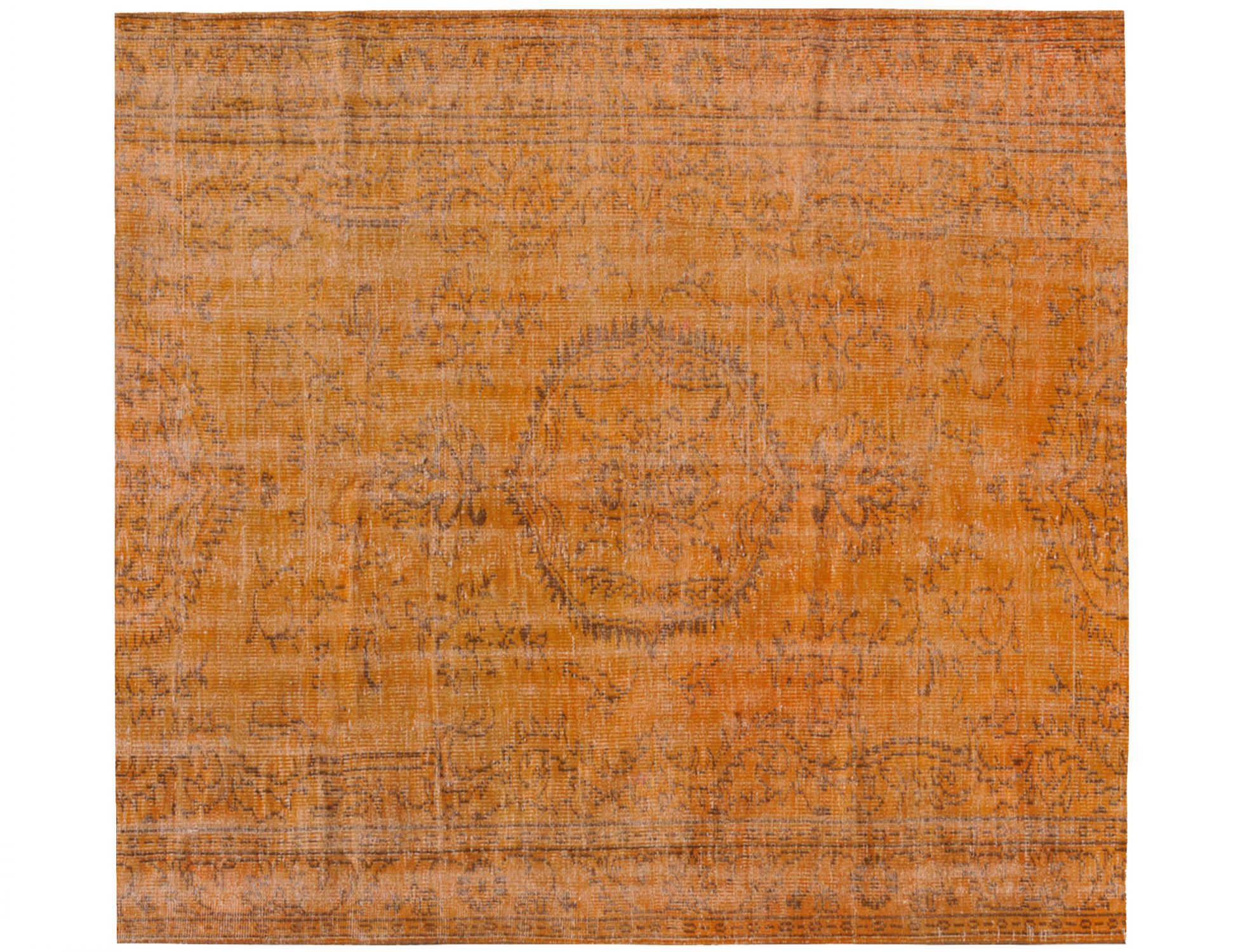 Vintage Teppich  orange <br/>170 x 170 cm