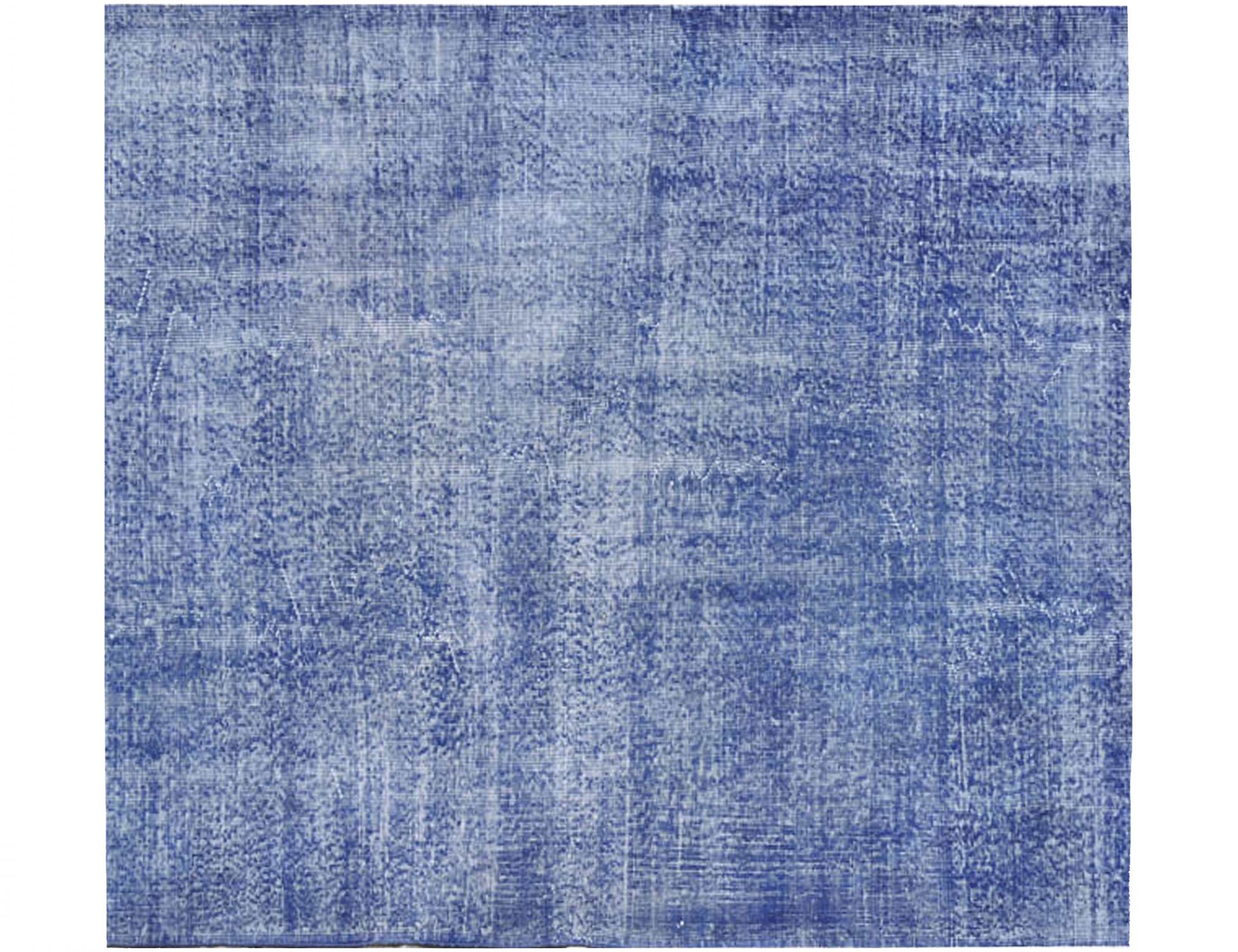Quadrat Vintage Teppich  blau <br/>158 x 158 cm