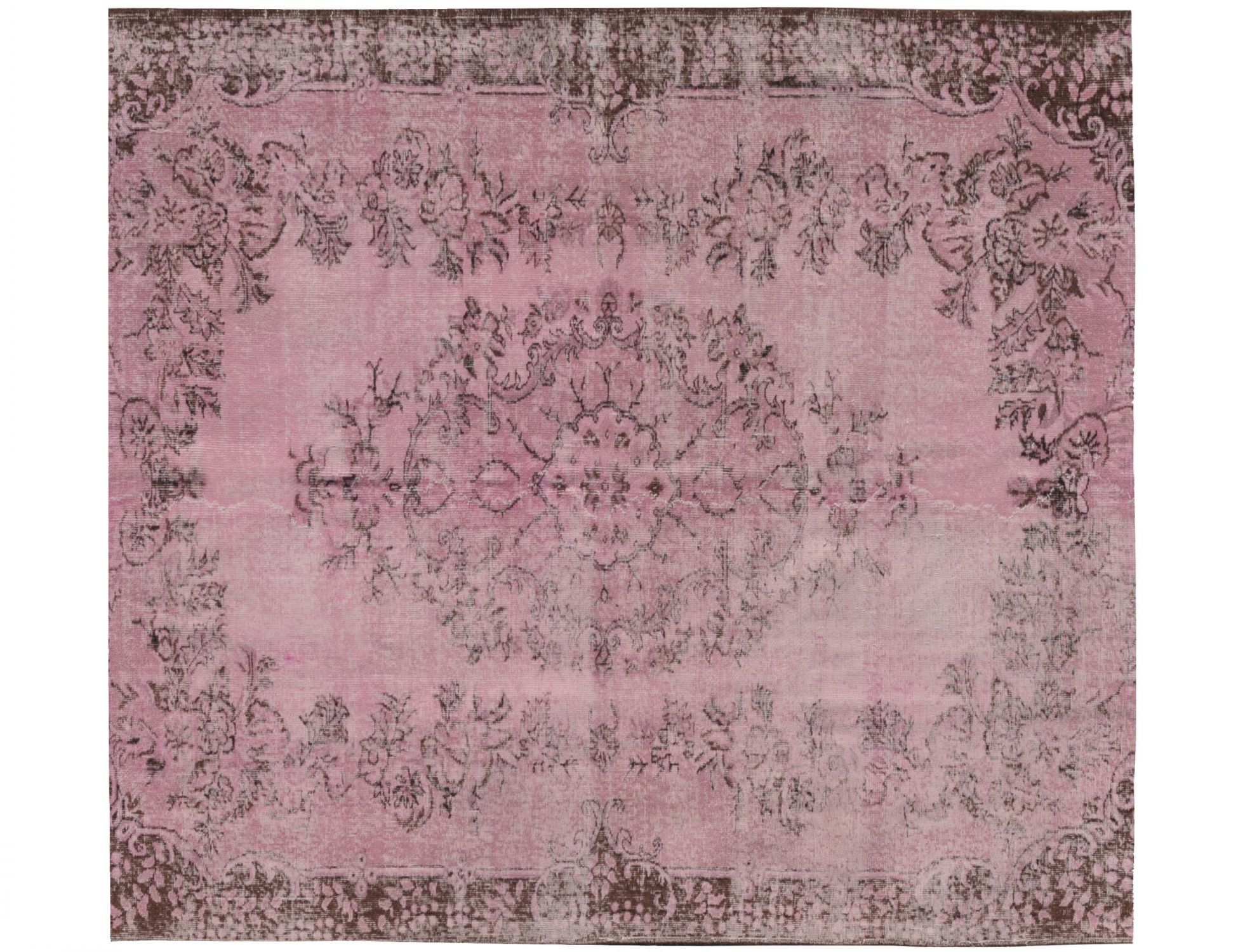 Vintage Teppich  rosa <br/>196 x 196 cm