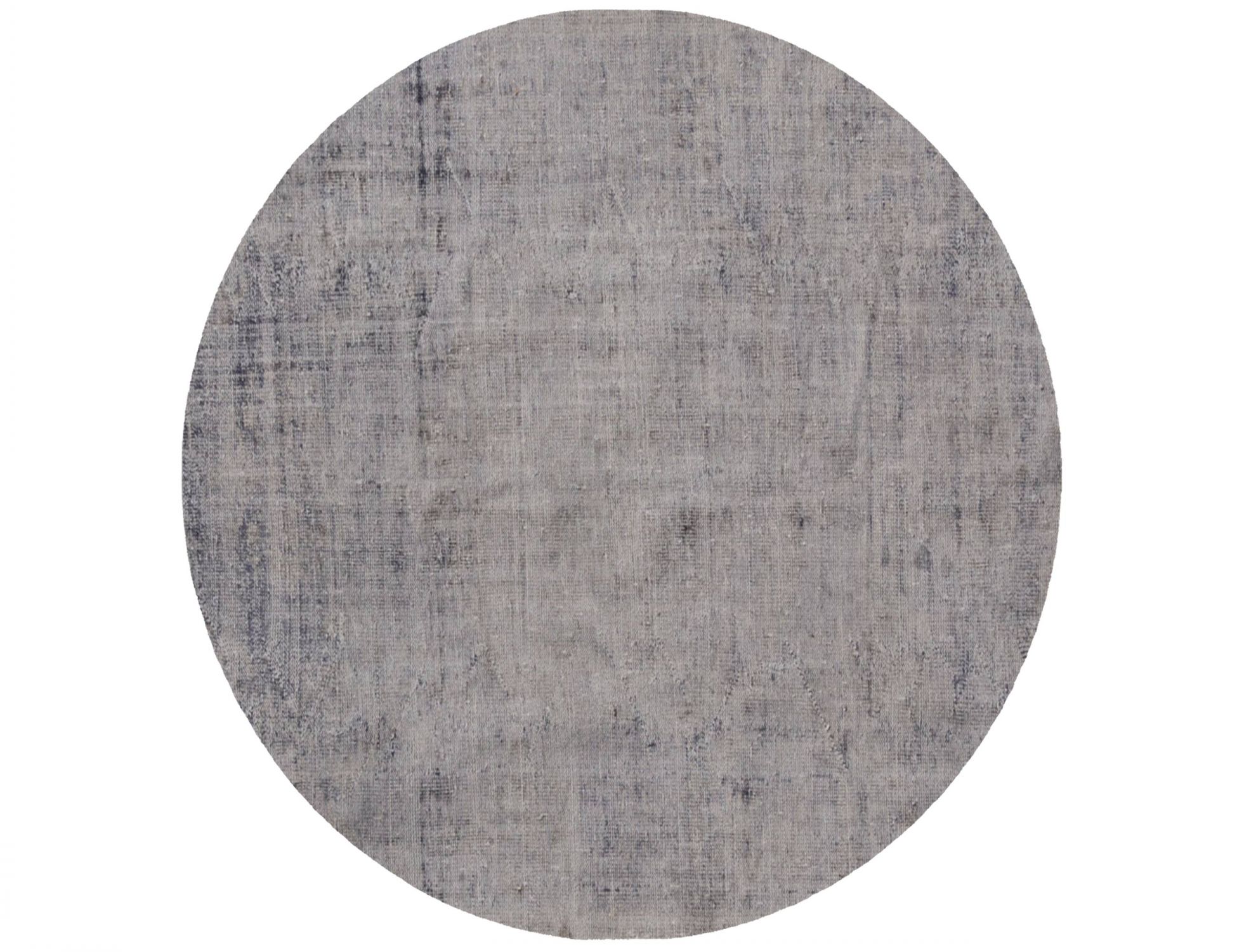 Rund Vintage Teppich  grau  160 x 160 cm