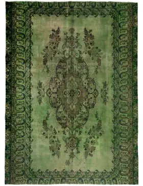 Grön Persien Vintage Matta 318 x 278 cm