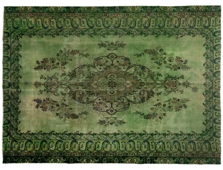 Grön Persien Vintage Matta 318 x 278 cm
