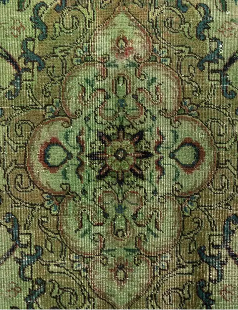 Grün Persien Vintage Teppich 318 x 278 cm - view 4