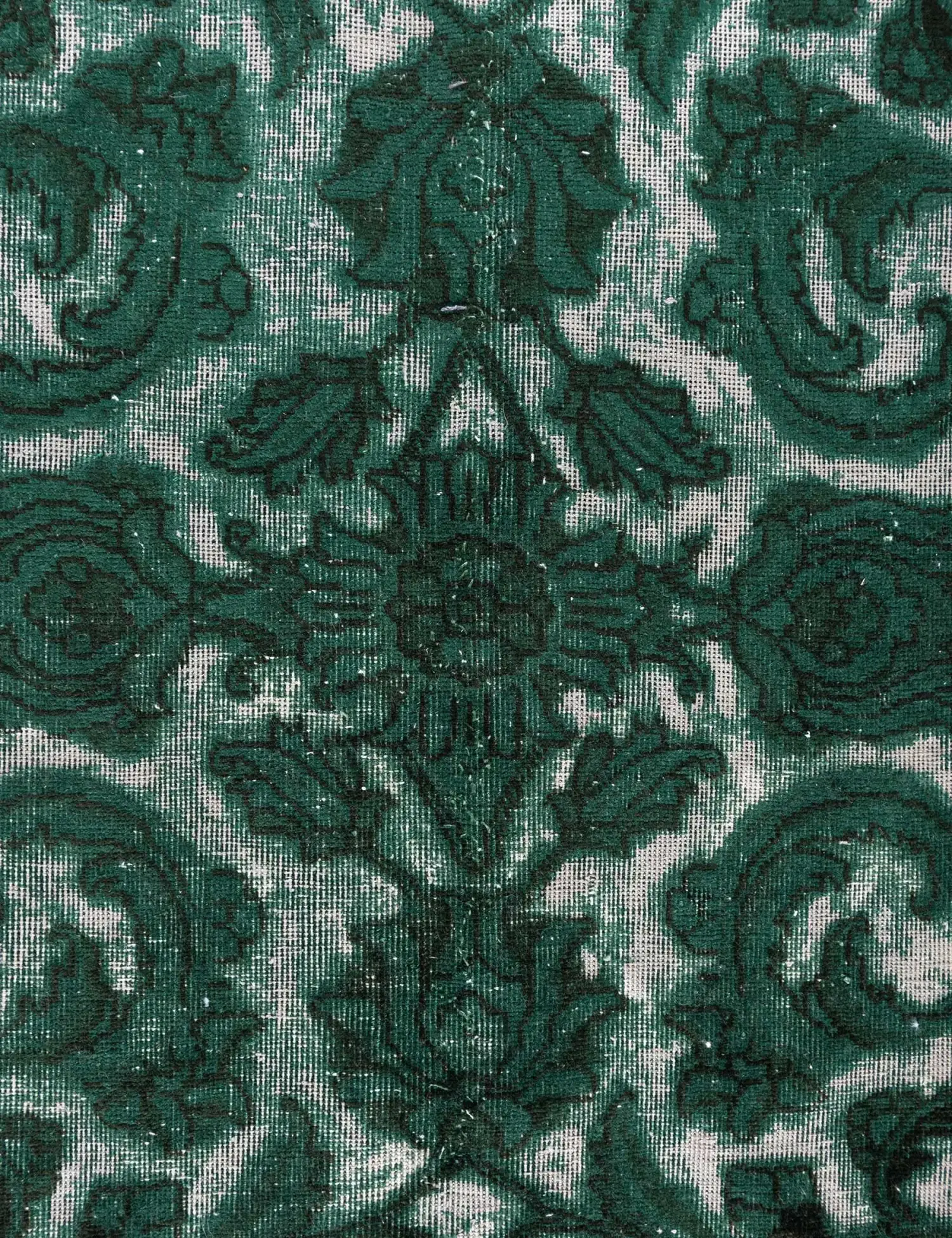 Green Persia Persian Vintage Carpet 322 x 297 cm - Unique Handmade Carpet