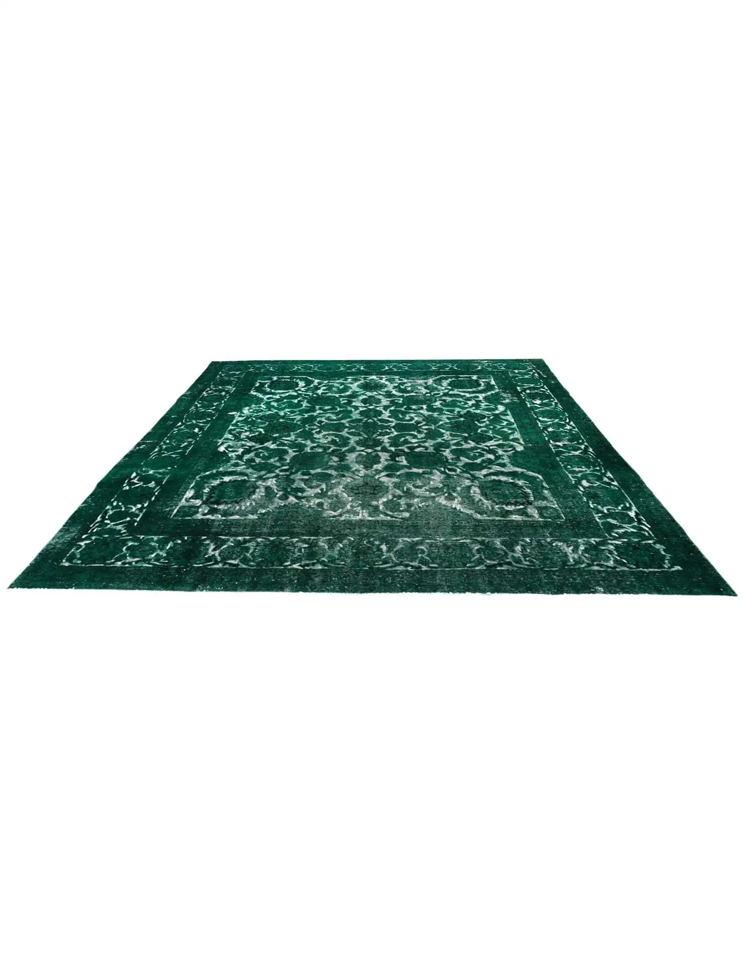 Green Persia Persian Vintage Carpet 322 x 297 cm - Unique Handmade Carpet