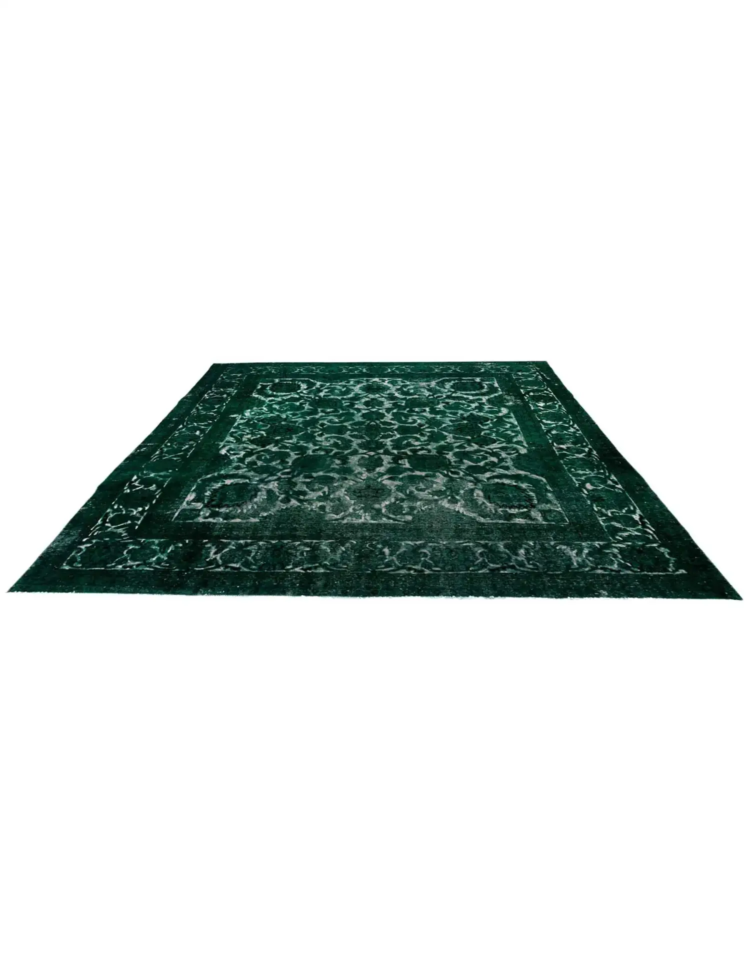 Green Persia Persian Vintage Carpet 322 x 297 cm - Unique Handmade Carpet