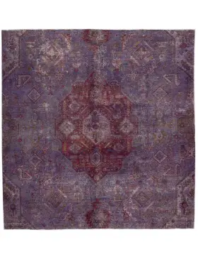 Lila Persien Persischer Vintage Teppich 233 x 210 cm