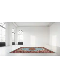 Blå Persien Persisk matta  198 x 132 cm