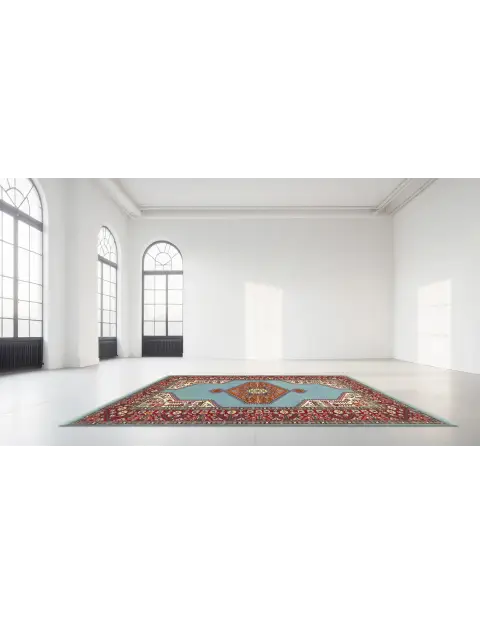 Blå Persien Persisk matta  198 x 132 cm