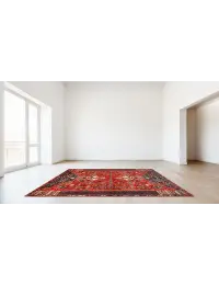 Röda Persien Persisk vintage matta  209 x 144 cm